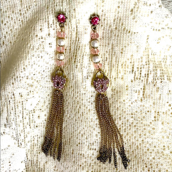 Betsey Johnson Jewelry - Betsey Johnson 💕 Unique Heart Locket earrings